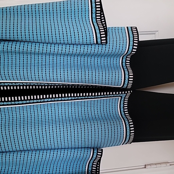 Ming Wang Black and Blue Knit Ensemble SZ Large Pants, Jacket XL - Picture 3 of 14